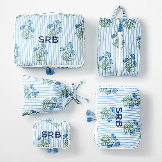 5-Piece Block Print Packing Cube Set | Mark and Graham