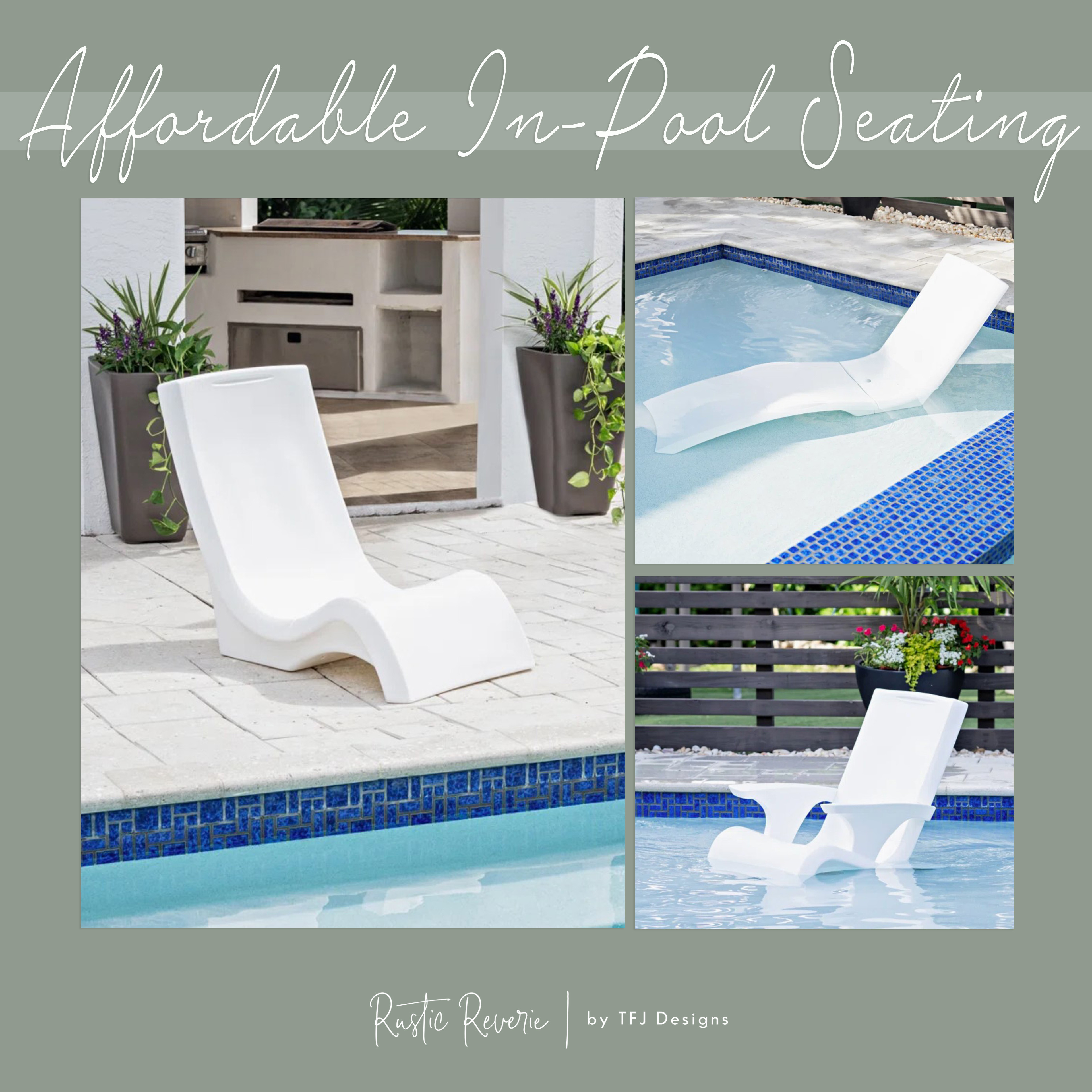 Affordable in-pool seating by Step 2! There are a few different styles available in both the chair and lounger. I've linked them from multiple retailers below! 🌞 pool backyard outdoor entertaining swim swimming patio 

 #LTKSeasonal #LTKHome #LTKSwim