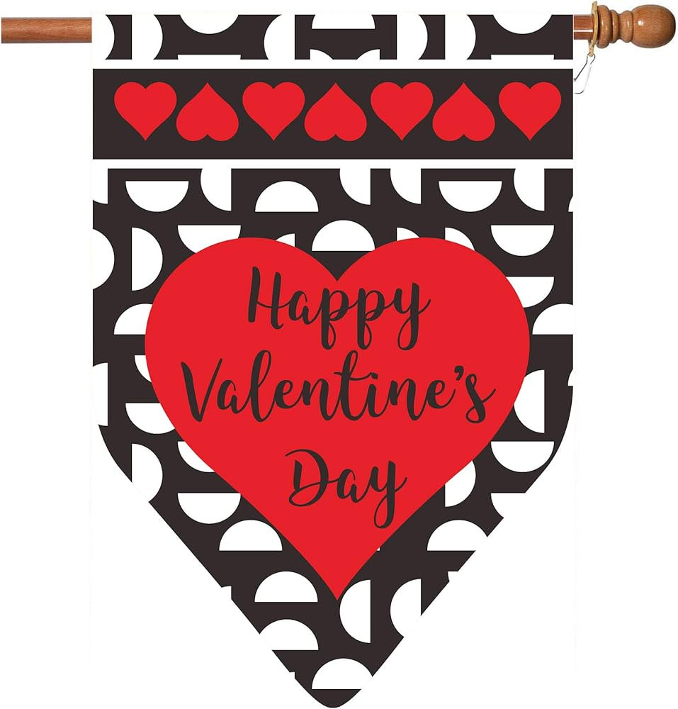 Valentine's Day Flag,Valentine's Heart Garden Flag with Two Grommets 28x40 Inch Double Sided Prin... | Amazon (US)