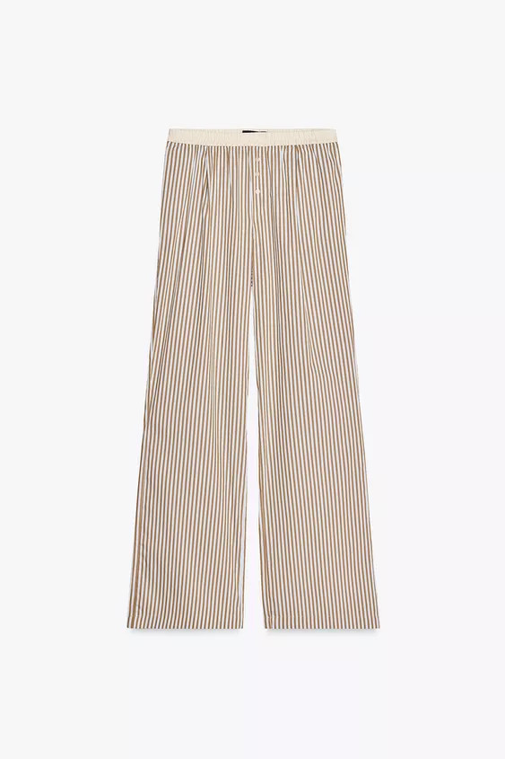 CONTRAST STRIPE PYJAMA TROUSERS | Zara US