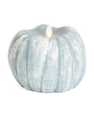 Dry Brushed Moving Flame Pumpkin Candle | Marshalls
