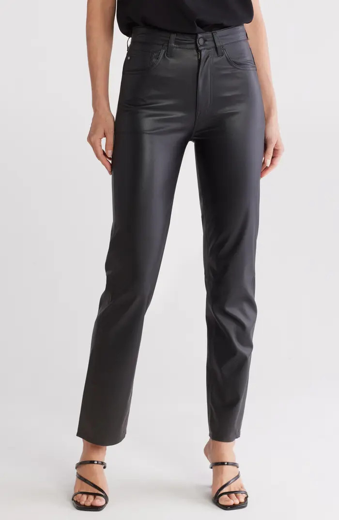 Alexxis High Waist Faux Leather Straight Leg Pants | Nordstrom Rack
