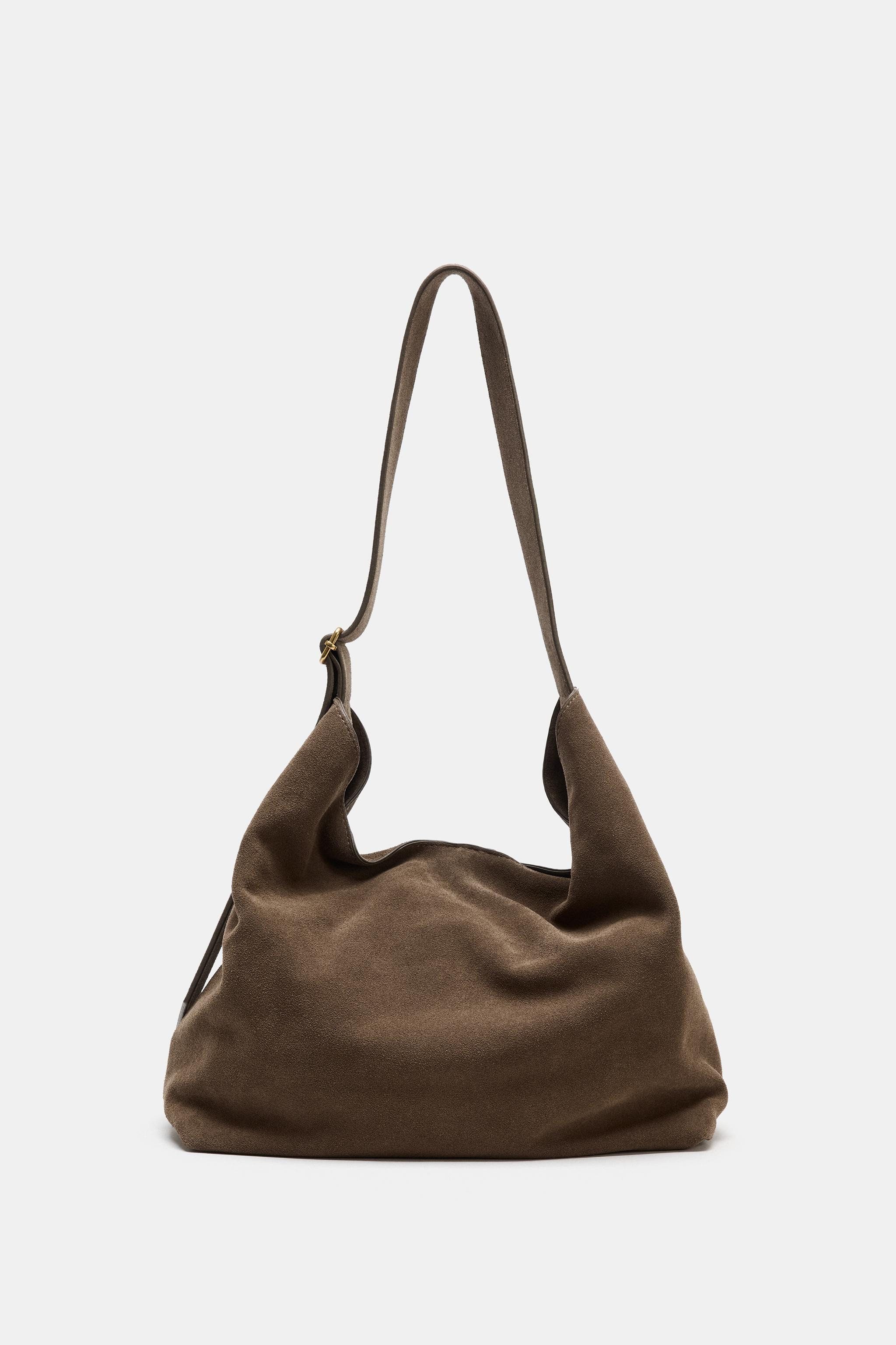 MAXI LEATHER BUCKET BAG WITH RING DETAIL | Zara UK