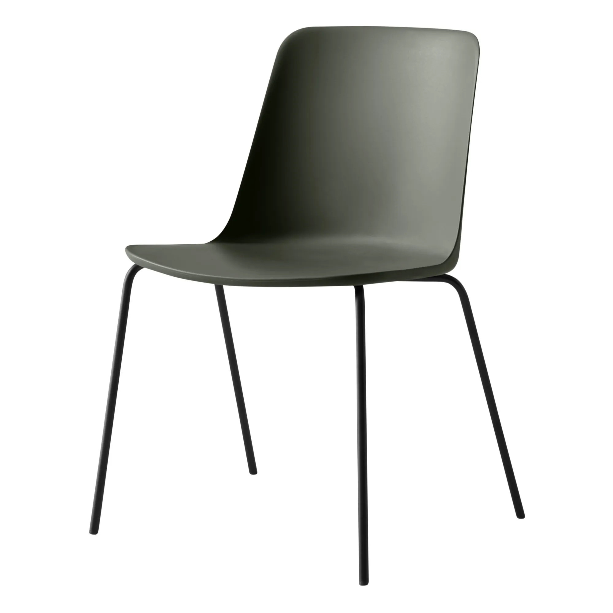 Chaise Rely HW65, piétement noir | Vert | Smallable