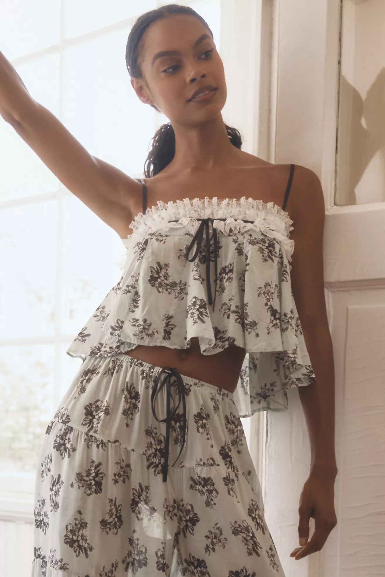 By Anthropologie Lace Swing Pajama Top | Anthropologie (US)