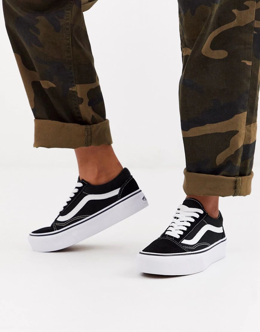 Vans Old Skool black platform sneakers | ASOS (Global)