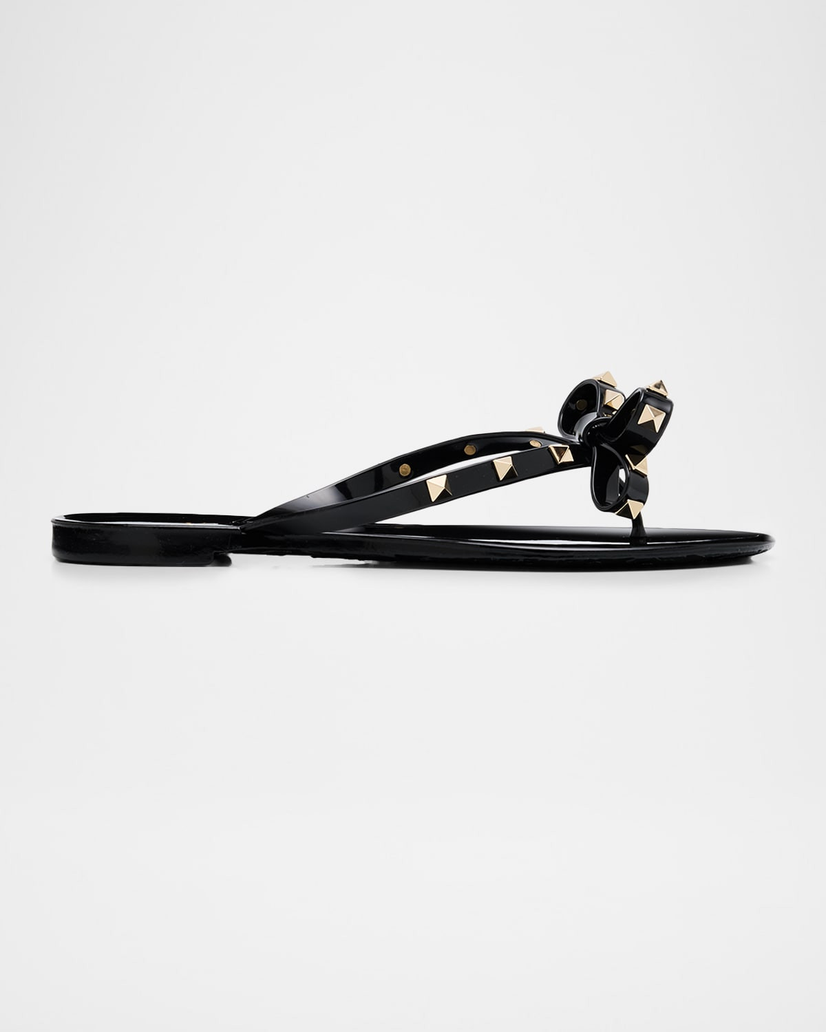 Rockstud PVC Flat Thong Sandals | Neiman Marcus