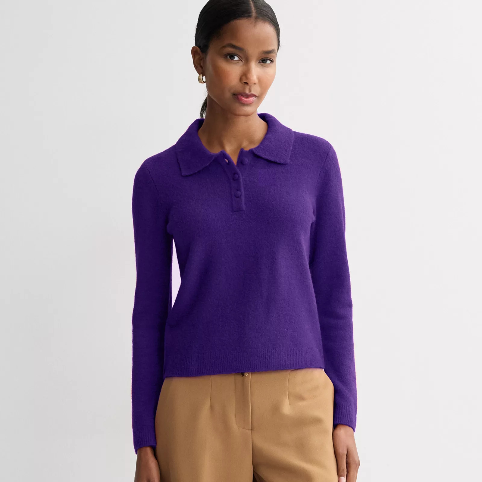 Women's Nine West Long Sleeve Collared SweaterNINE WEST | Kohl's