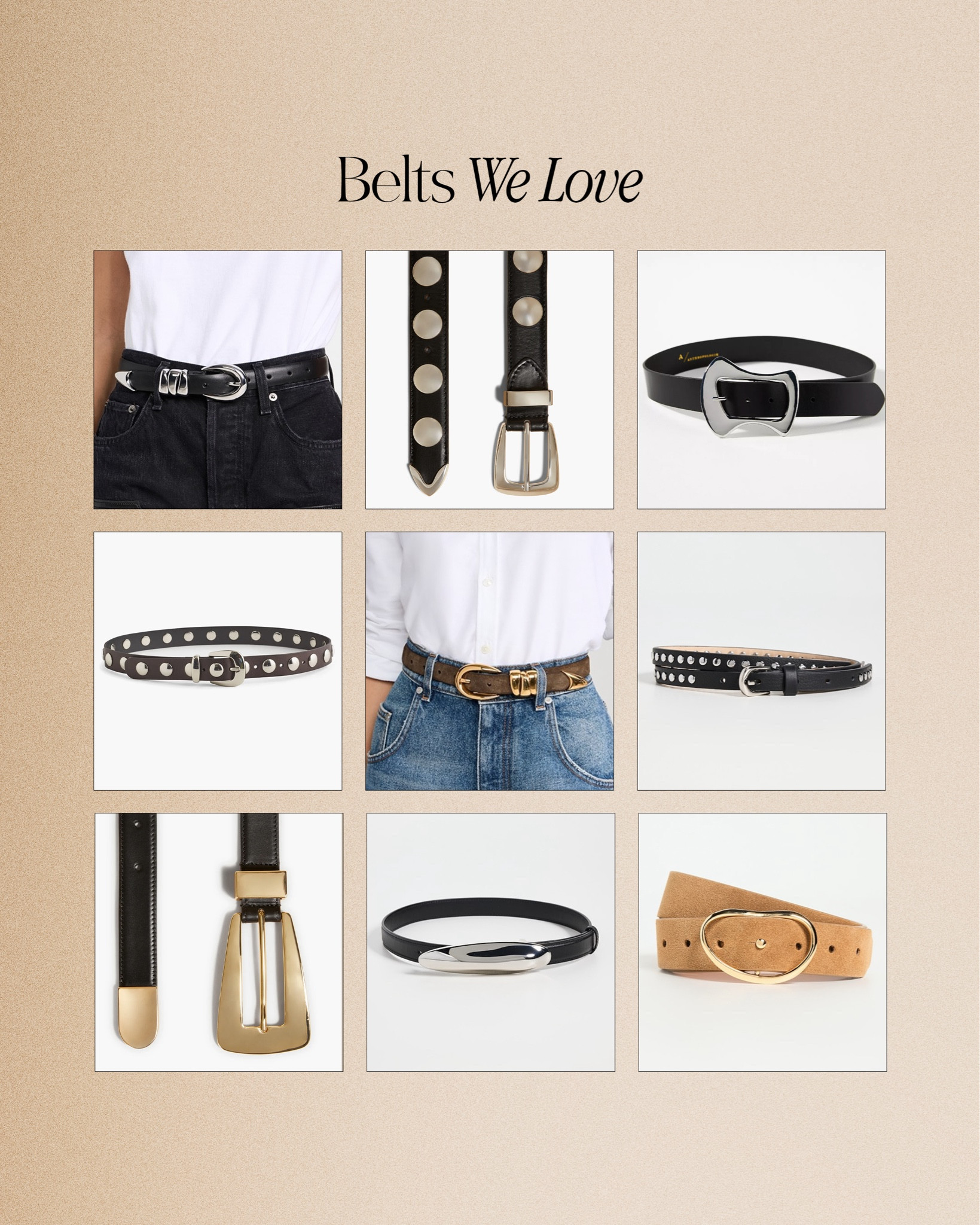Belts we love at different price points 🛒