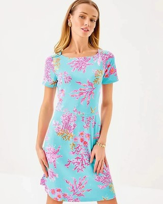 Gorgeous New Lilly Pulitzer Bray Dress Multi ROYAL CORAL Starfish Medium NWT | eBay US
