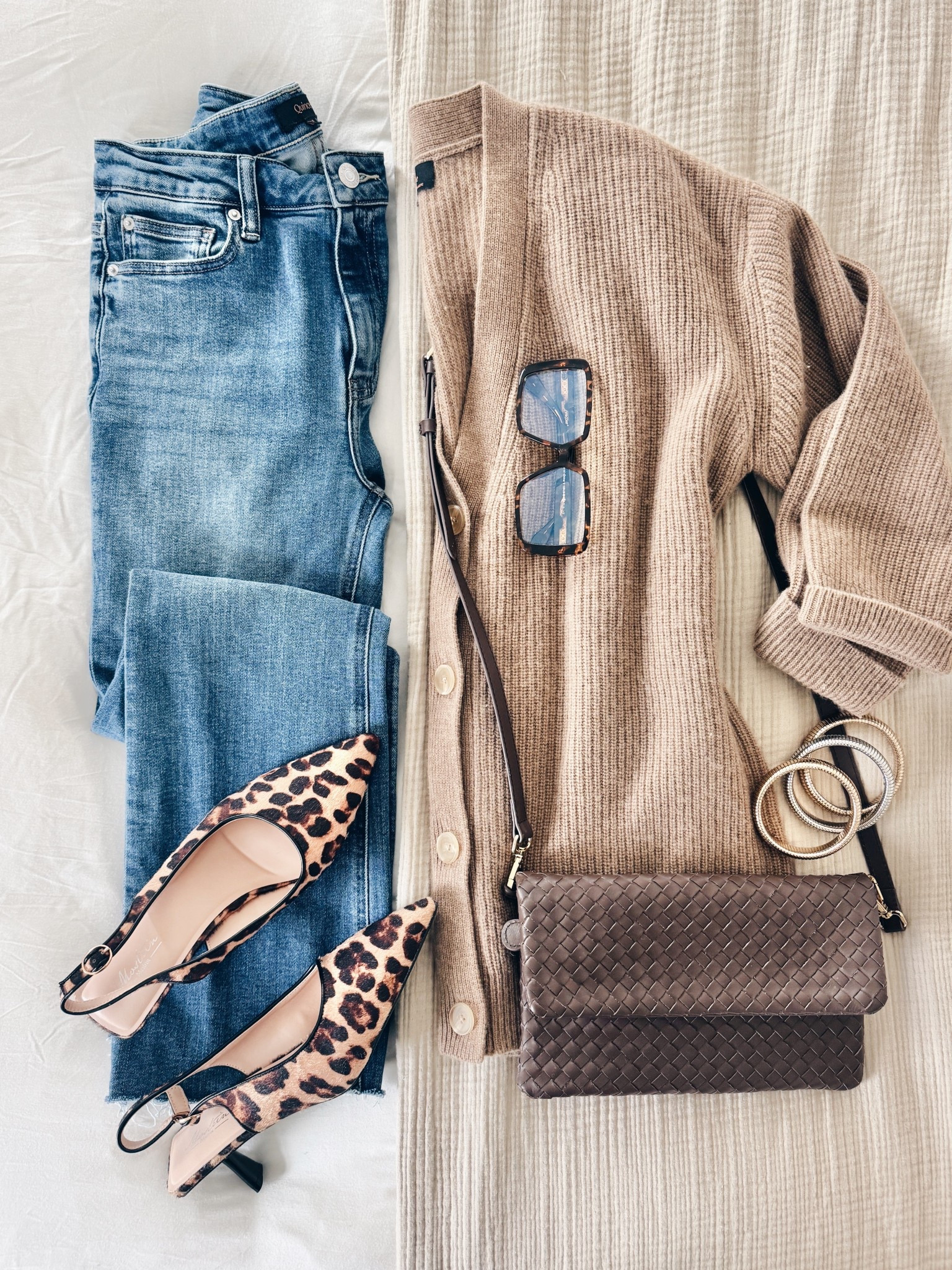 Spring transition outfit!  The cardigan is oversized. Stick with your usual size.  I have 28x30 in the jeans.  Heels true to size  

#LTKTall #LTKootd #LTKSaleAlert