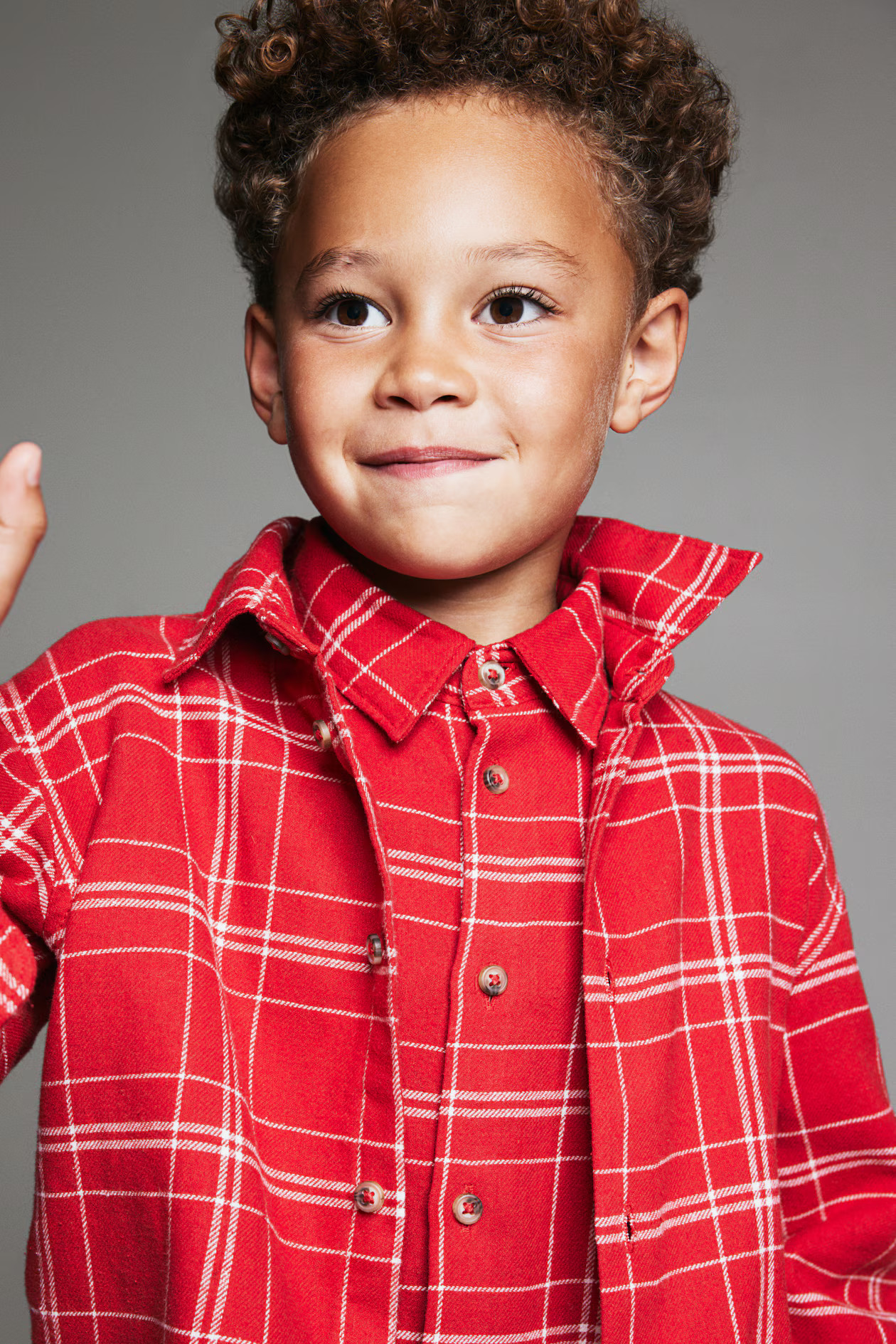 Cotton Flannel Shirt - Red/plaid - Kids | H&M US | H&M (US + CA)