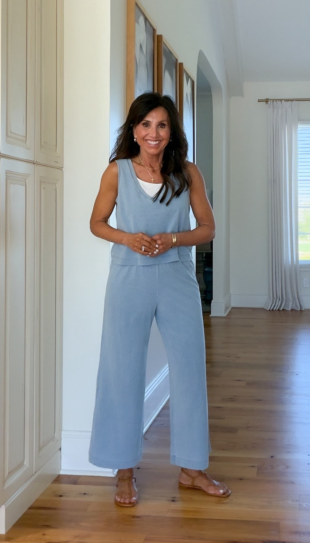 What I’m wearing 
V neck Tank - small 
White tank - small 
Pants - small

#LTKOver40 #LTKSeasonal