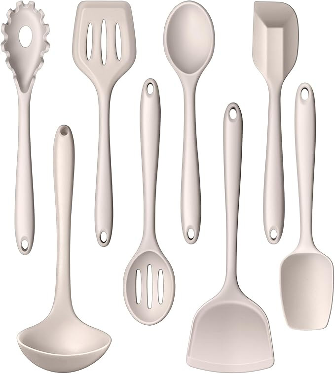 LIANYU 8Pcs Kitchen Cooking Utensils Set, Silicone Cooking Utensil Set, Heat Resistant Kitchen To... | Amazon (US)