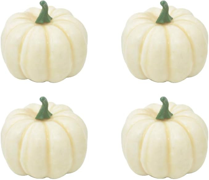 Amosfun 12pcs Artificial Pumpkins Foam Pumpkin for Halloween Fall and Thanksgiving Decoration Whi... | Amazon (CA)