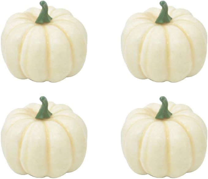 Amosfun 12pcs Artificial Pumpkins Foam Pumpkin for Halloween Fall and Thanksgiving Decoration Whi... | Amazon (CA)