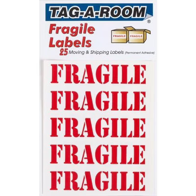UBMOVE Red Fragile Moving Labels Identify Box Contents with 25 labels | Target