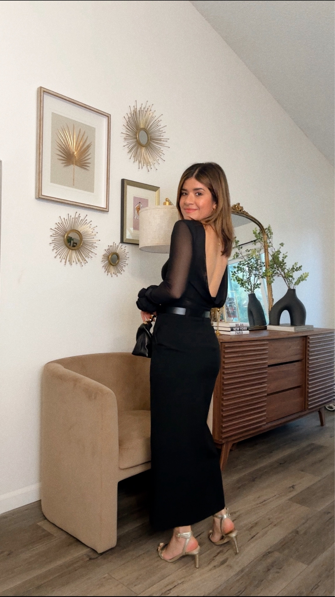 The prettiest open back top via AFRM! 
Top size xs
Skirt is sold out. I’m linking similar ones.
Date night look, sheer top, summer outfit, gold sandals, midi skirt
#AFRM #shopafrm #AFRMfam #AFRMation

#LTKFindsUnder100 #LTKFindsUnder50 #LTKShoeCrush