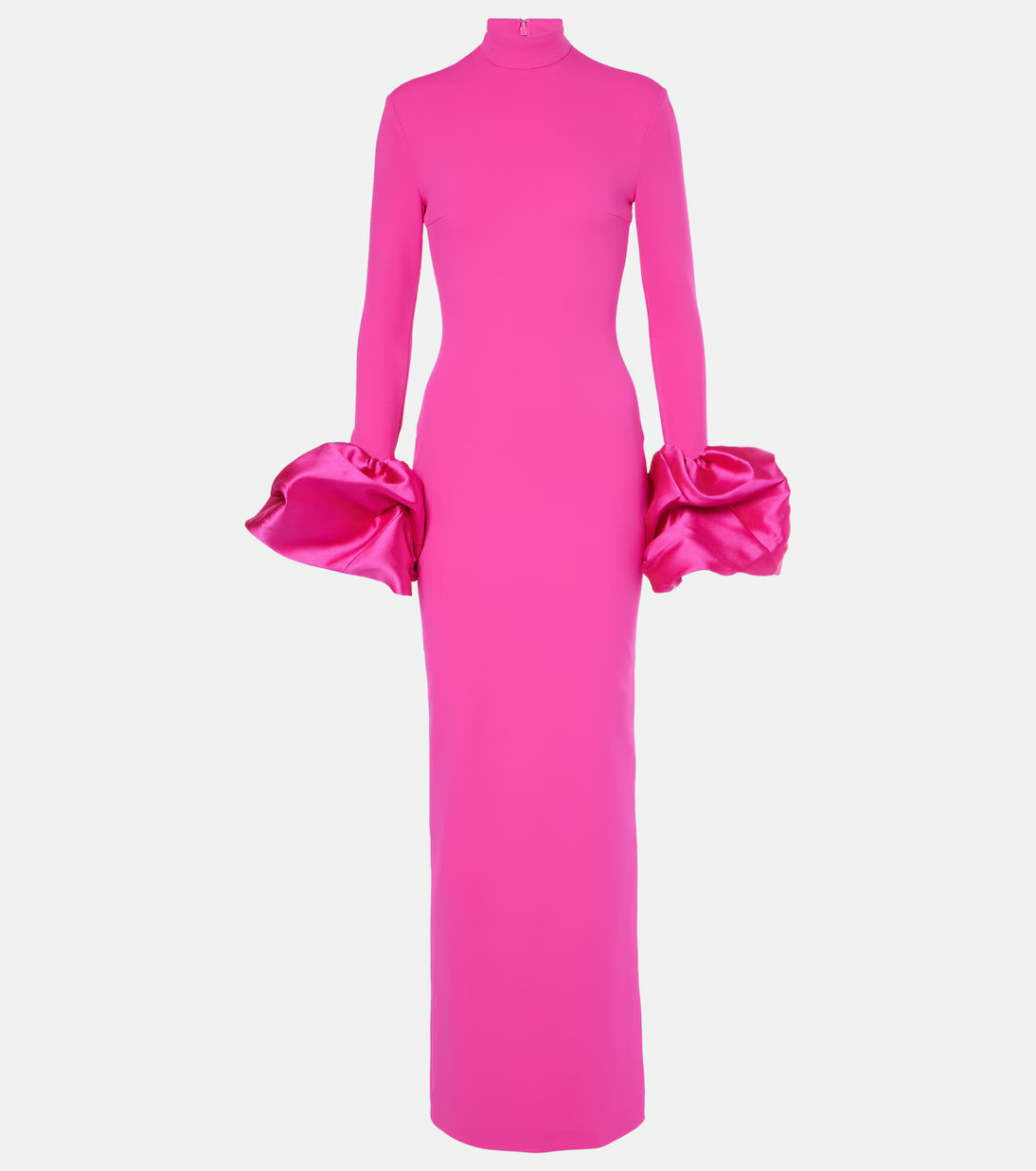 Viviana satin-trimmed crêpe gown | Mytheresa (US/CA)