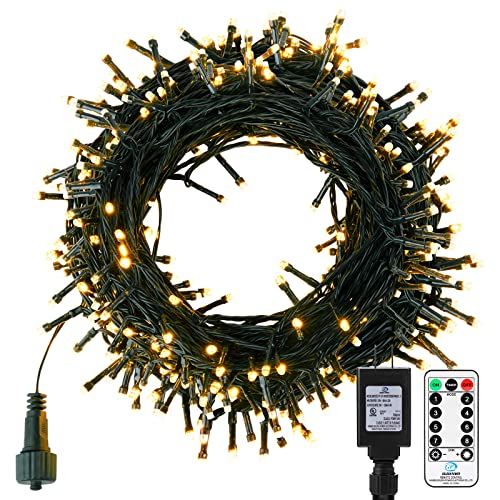 Christmas String Lights 98FT 300 LED Twinkle Fairy Lights String with 8 Light Modes for Christmas Tr | Amazon (US)
