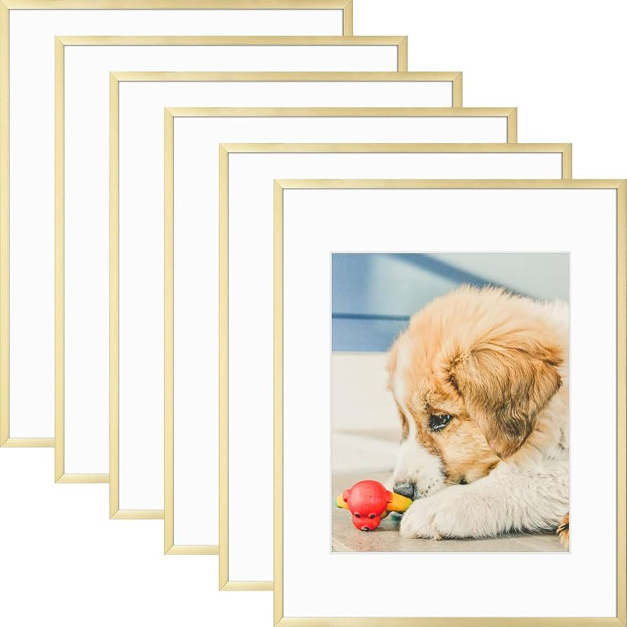 AUEAR, Premium 11x14 Picture Frame with Mat for 8x10 Photos or 11x14 Posters Without Mat - Alumin... | Amazon (US)