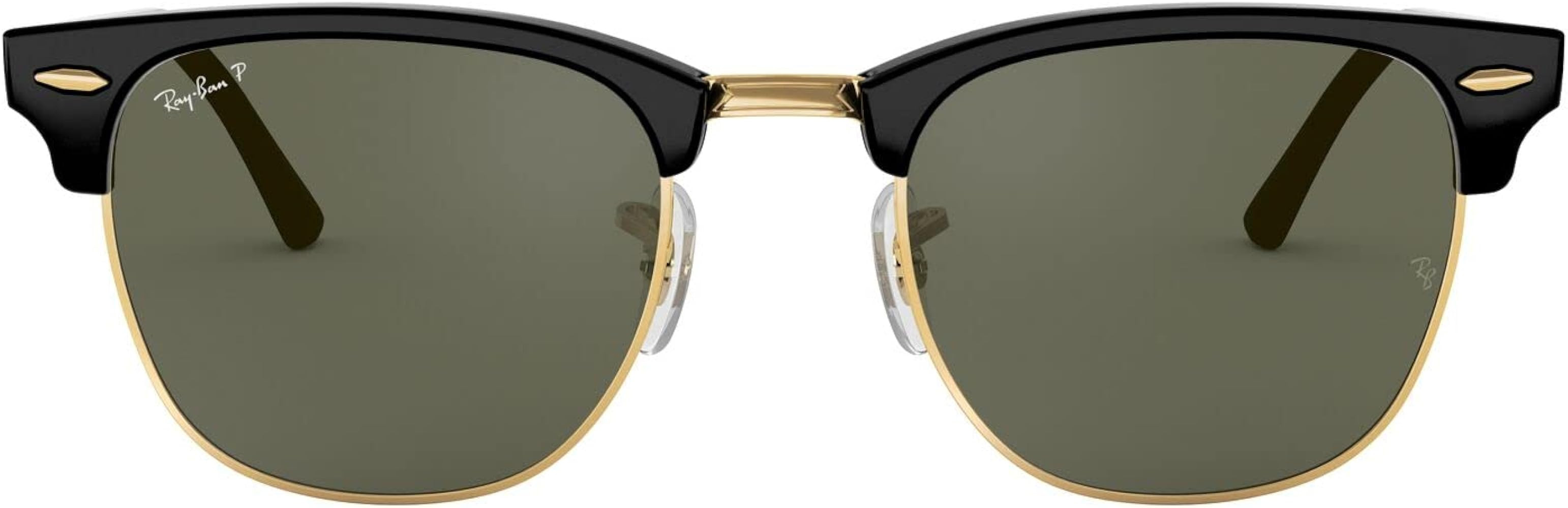 Ray-Ban RB3016f Clubmaster Low Bridge Fit Square Sunglasses | Amazon (US)