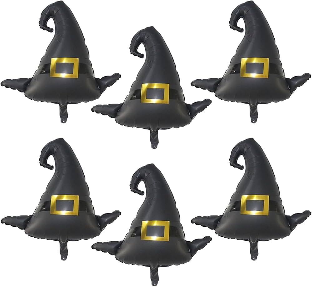 Witch Hat Jumbo Halloween Party Foil Balloons 6PCS Witch Themed Balloons for Halloween Birthday P... | Amazon (US)