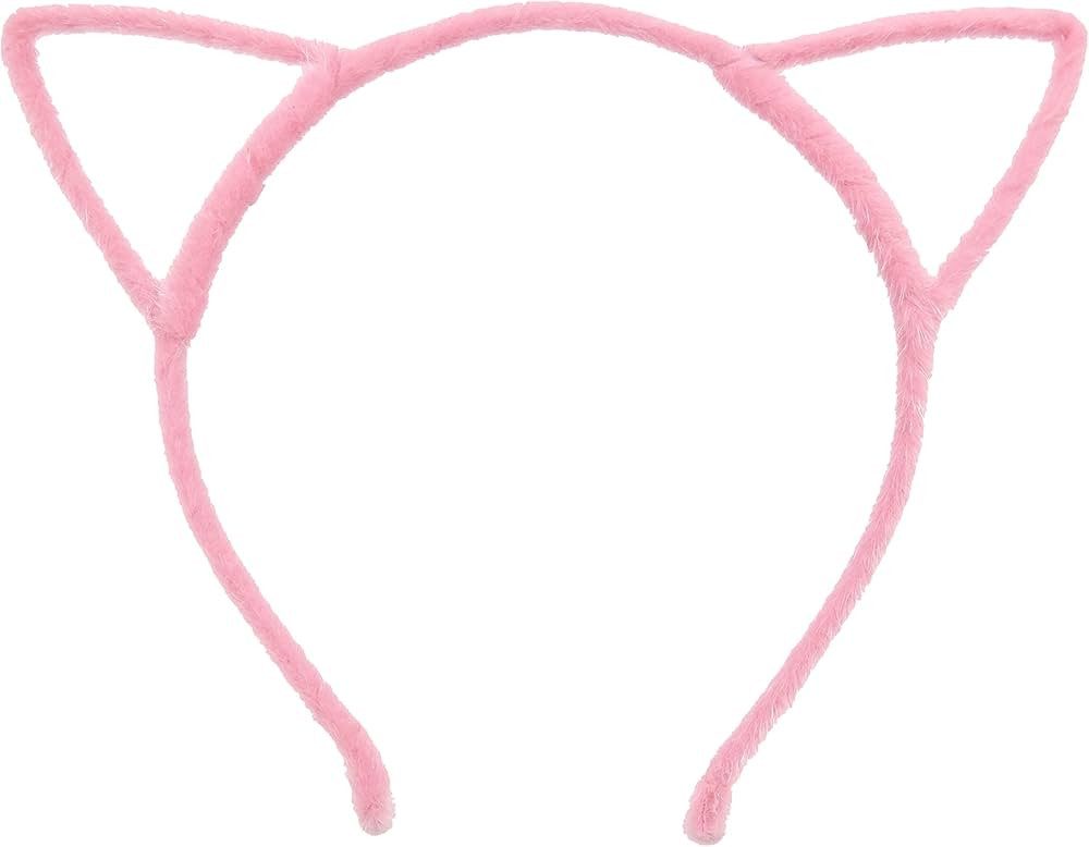 Furry Cat Ears Headband Pink | Amazon (US)