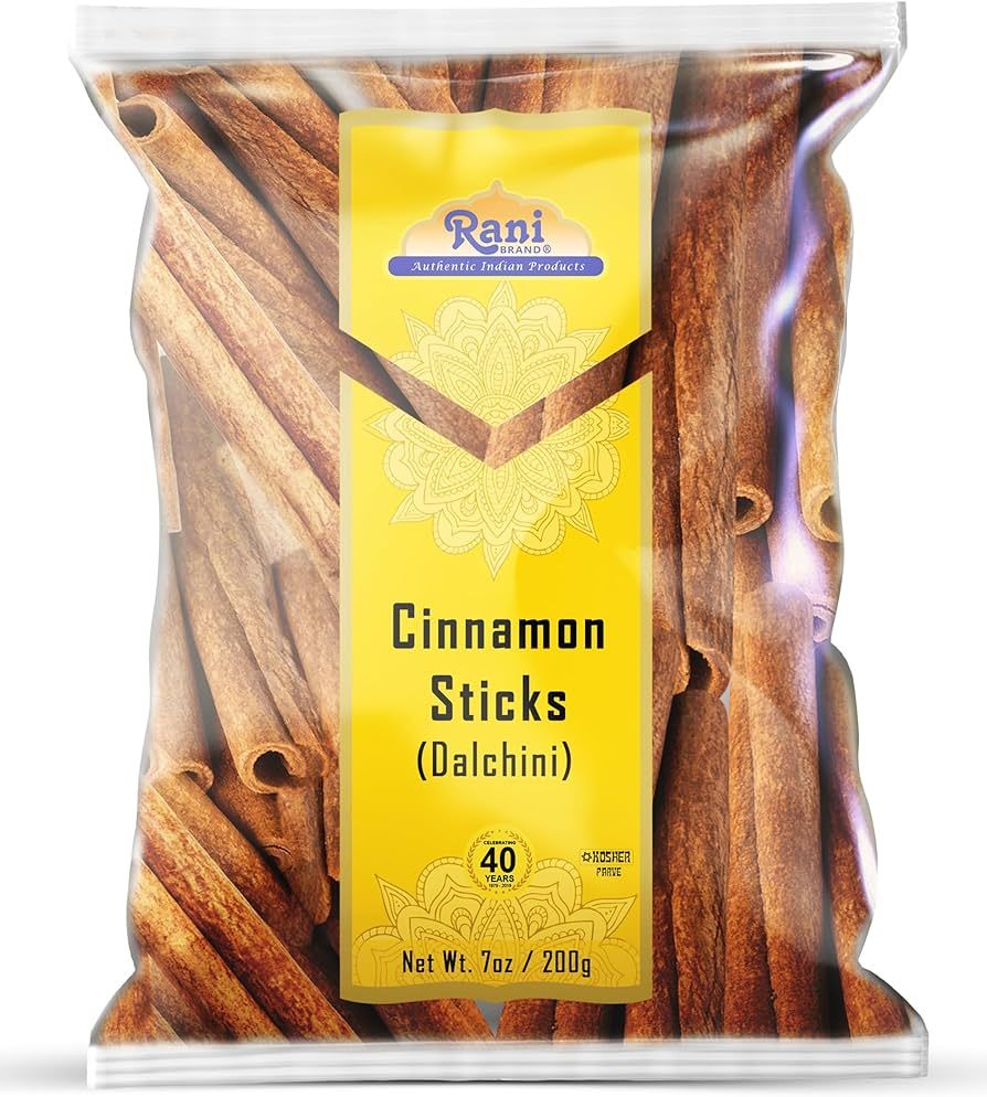 Rani Cinnamon Sticks 7oz (200g) ~ 22-26 Sticks 3 Inches in Length Cassia Round ~ All Natural | Ve... | Amazon (US)