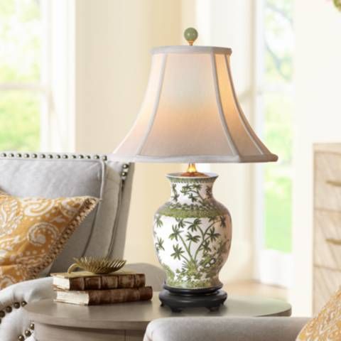 Palm Tree Porcelain Vase Table Lamp | Lamps Plus