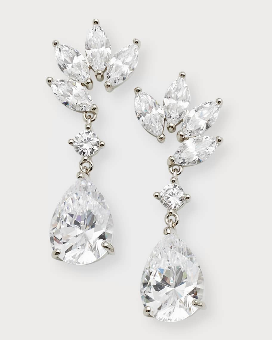 Cubic Zirconia Cluster Dangle Earrings | Neiman Marcus