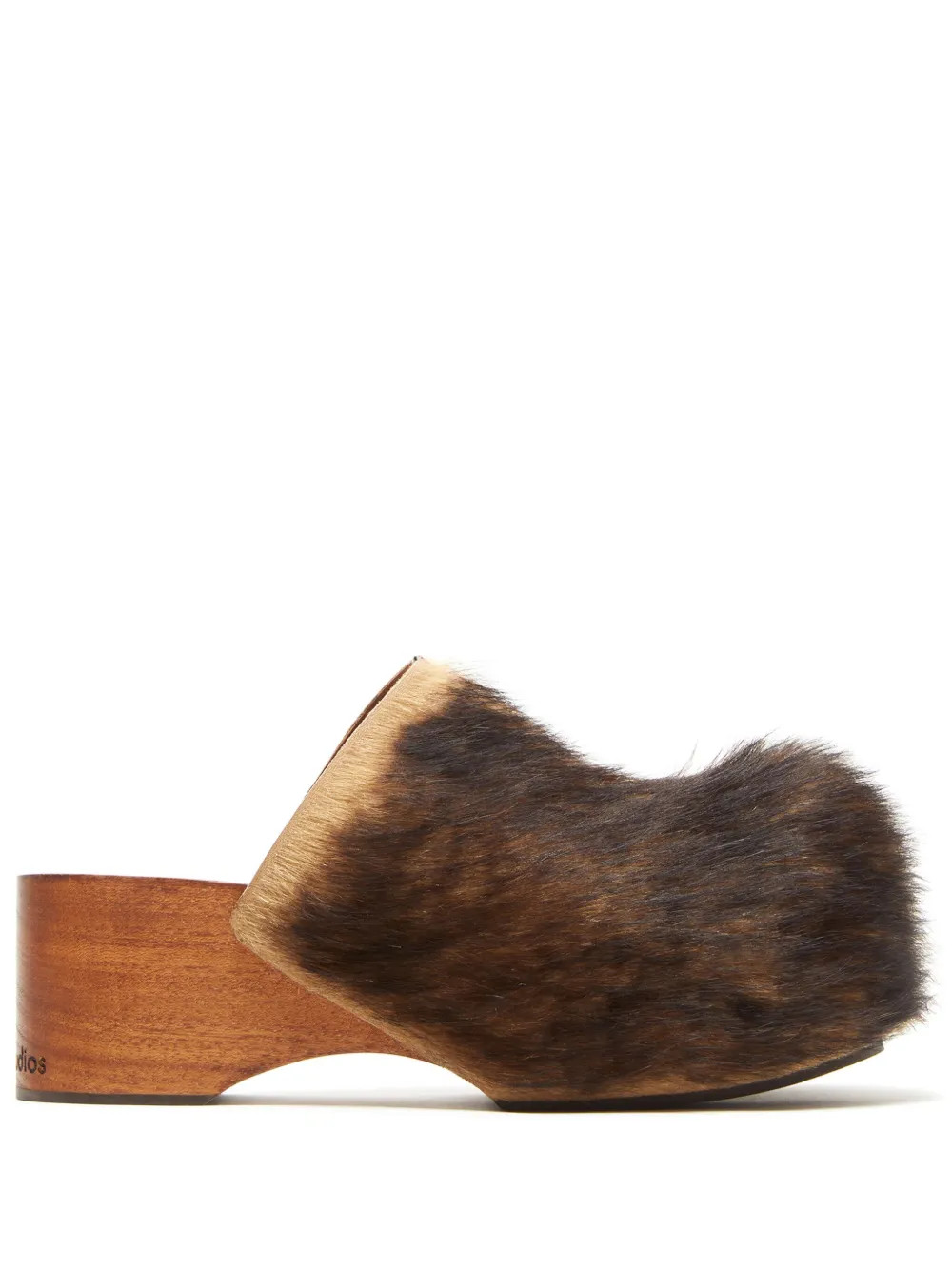 Acne Studios 70mm Wood Clogs | Brown | FARFETCH | Farfetch Global