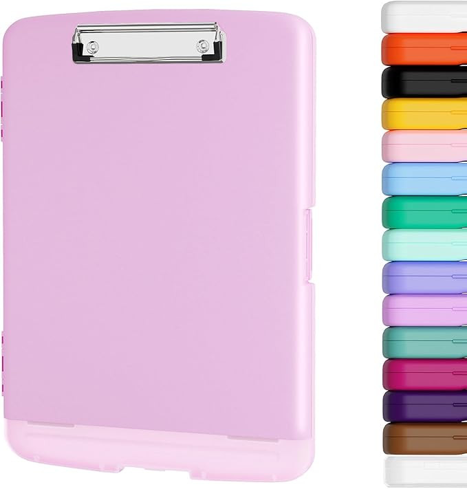 Piasoenc Clipboard with Storage, 8.5 x 11 Organization Box with Pen Holder and A4 Legal Paper Fol... | Amazon (US)