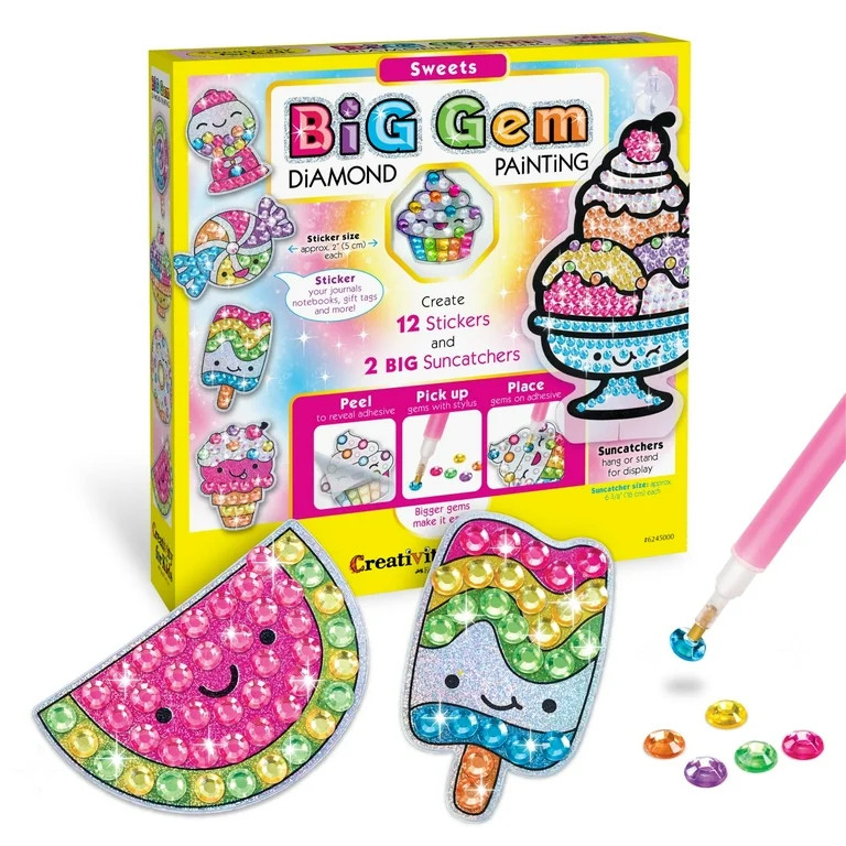Creativity for Kids Big Gem Diamond Painting Sweets- Child Craft Kit for Boys and Girls | Walmart (US)