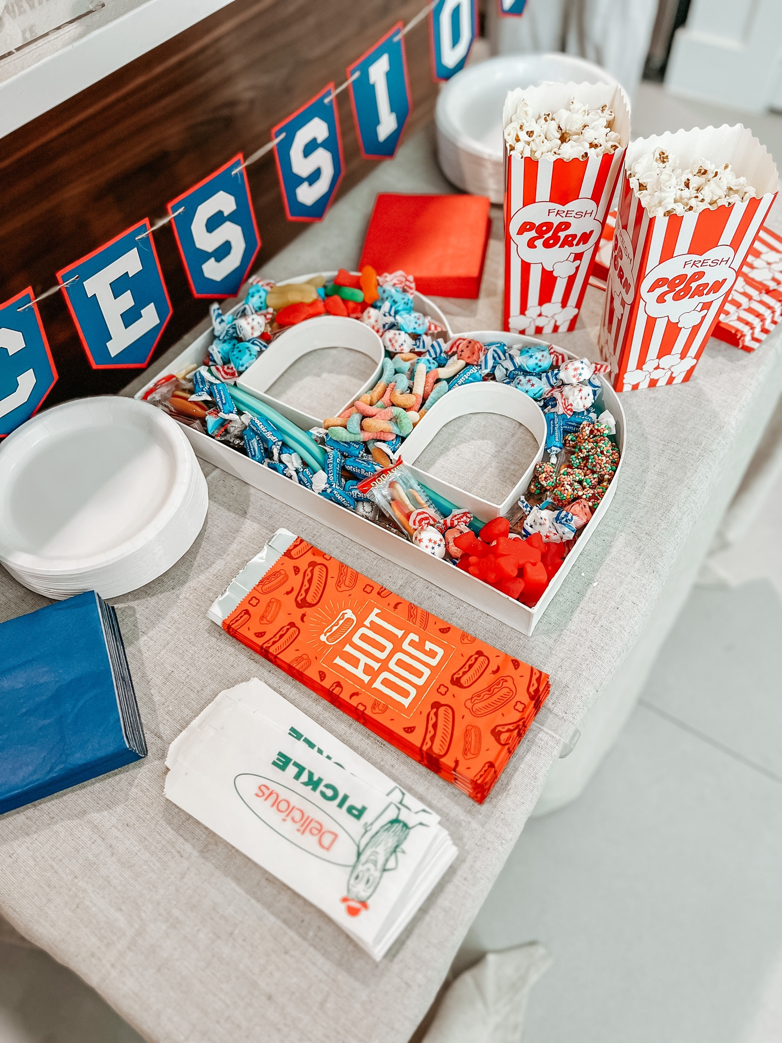 I chose to stick to the theme of a baseball game and do concessions. We also served sandwiches and snacks but this was fun and interactive for the guests. 

Candy charcuterie ftw! 

#LTKkids #LTKfamily #LTKbaby