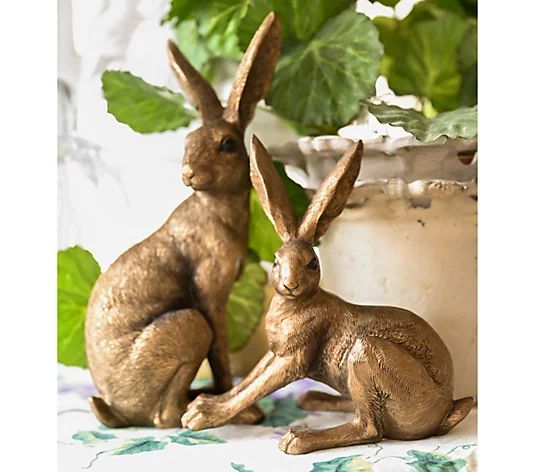 Cozy Cottage by Liz Marie 8.74" Resin Standing Bunny | QVC