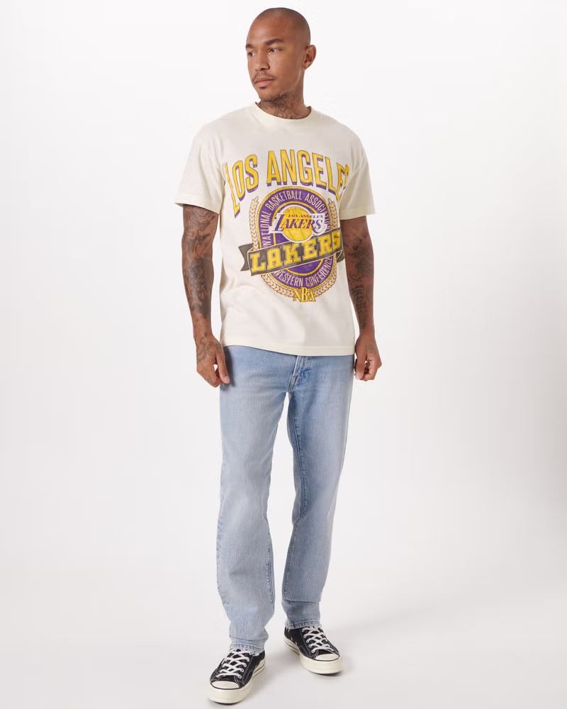 Men's Los Angeles Lakers Graphic Tee | Men's Tops | Abercrombie.com | Abercrombie & Fitch (US)