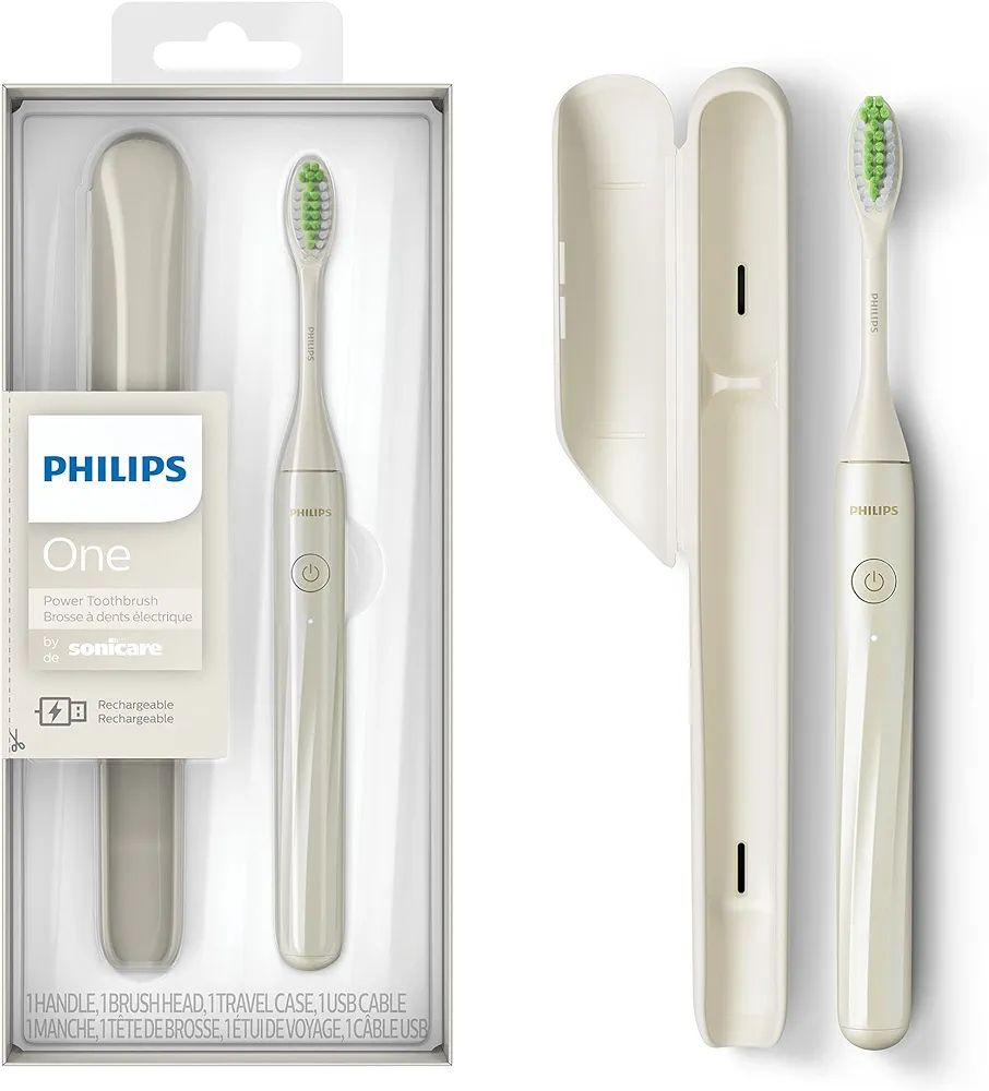 PHILIPS One by Sonicare Rechargeable Toothbrush, Snow, HY1200/07 | Amazon (US)