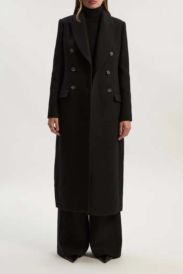 Petite Double Breasted Midi Coat | Nordstrom