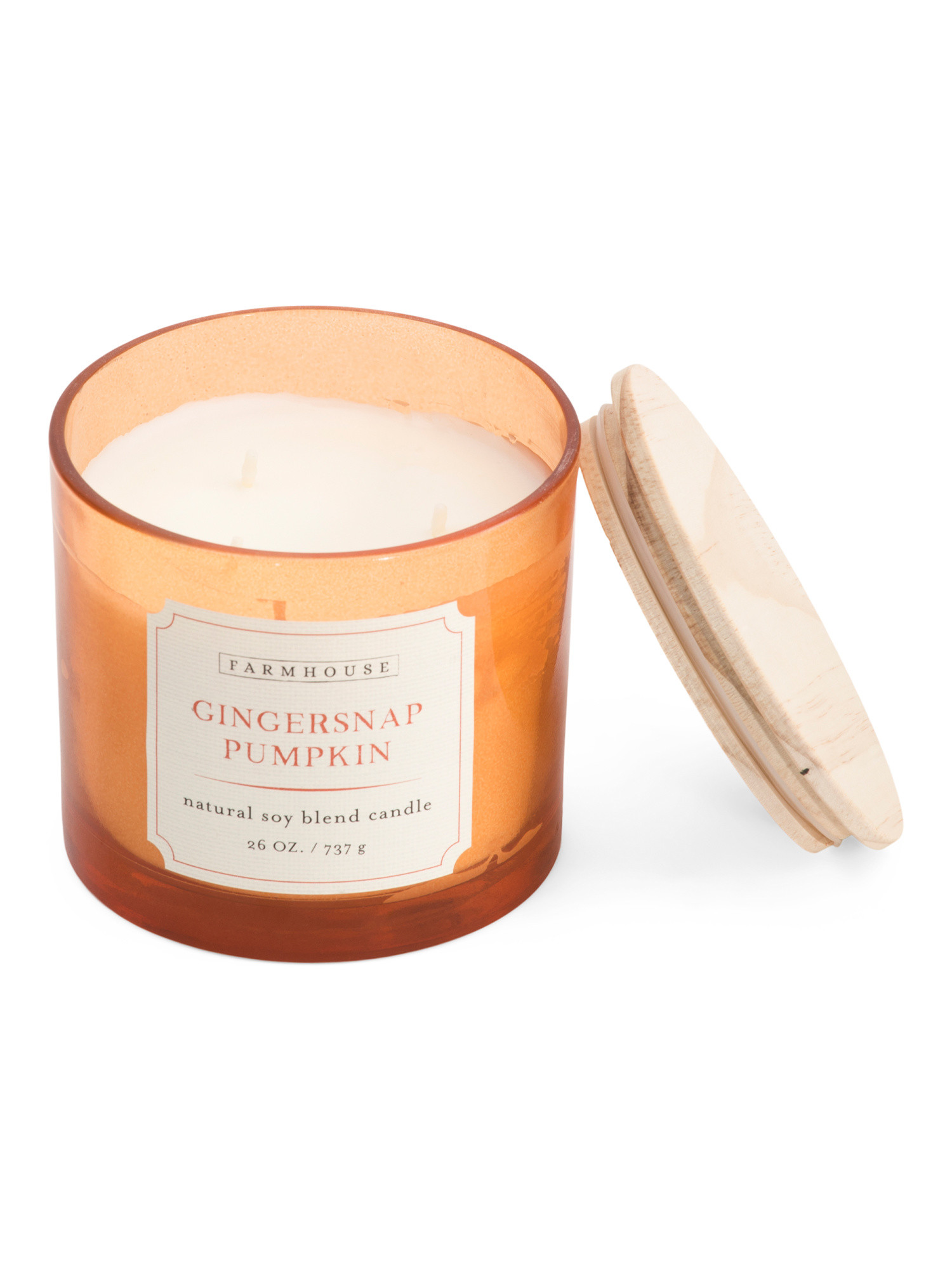 Made In Usa 26oz Gingersnap Pumpkin Candle | TJ Maxx
