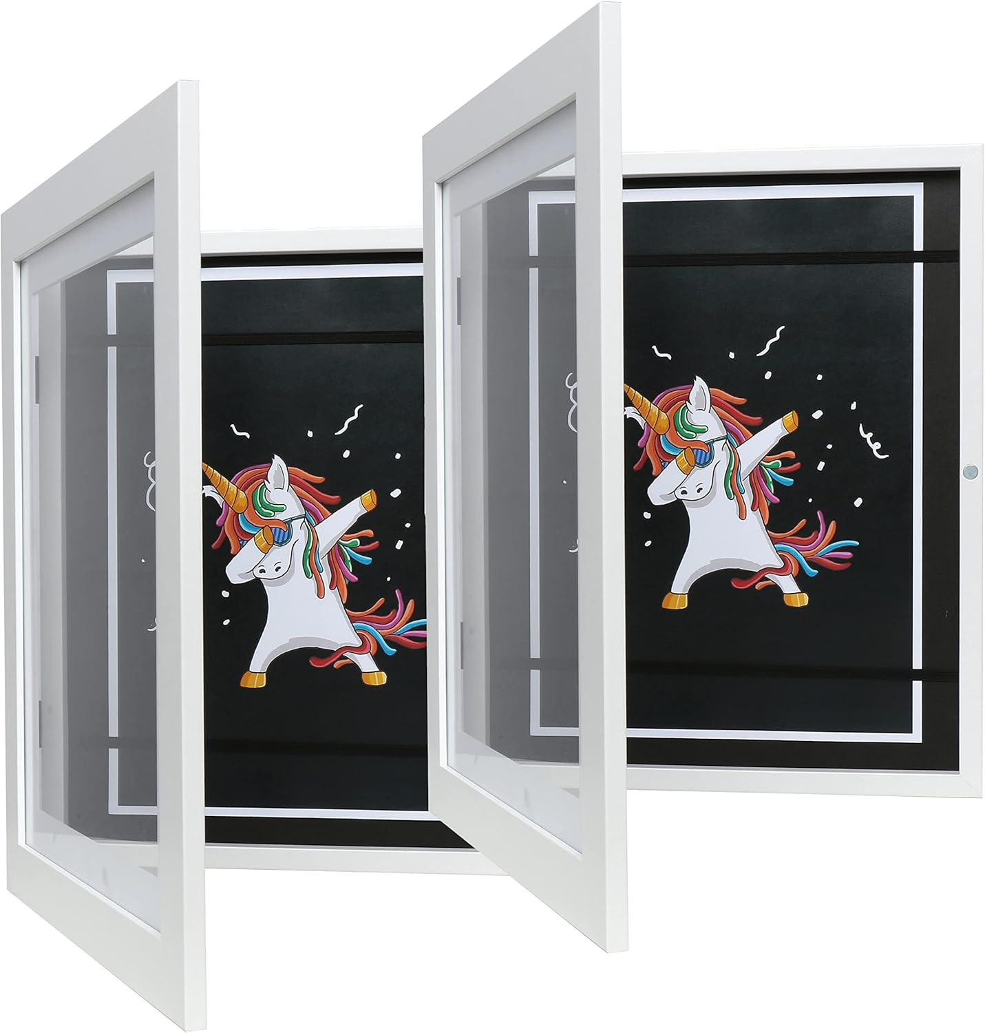 Amazon.com: FrameWorks 10” x 12.5” White Wooden Kid Art Frame with Gallery Style Edges, Tempe... | Amazon (US)