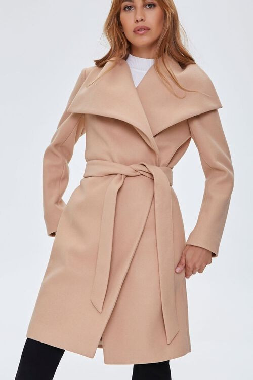 Felt Longline Coat | Forever 21 (US)