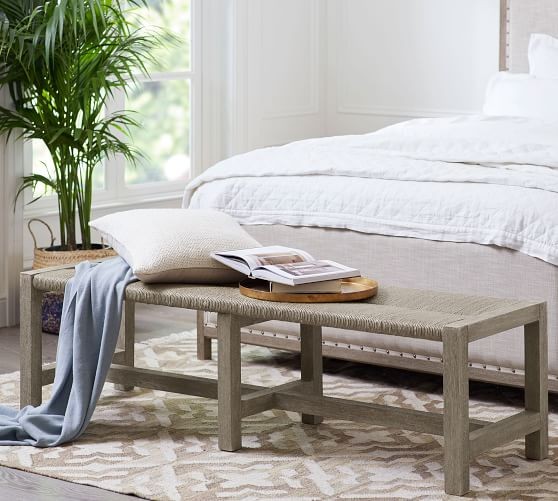 Farmhouse Woven Bench | Pottery Barn (US)