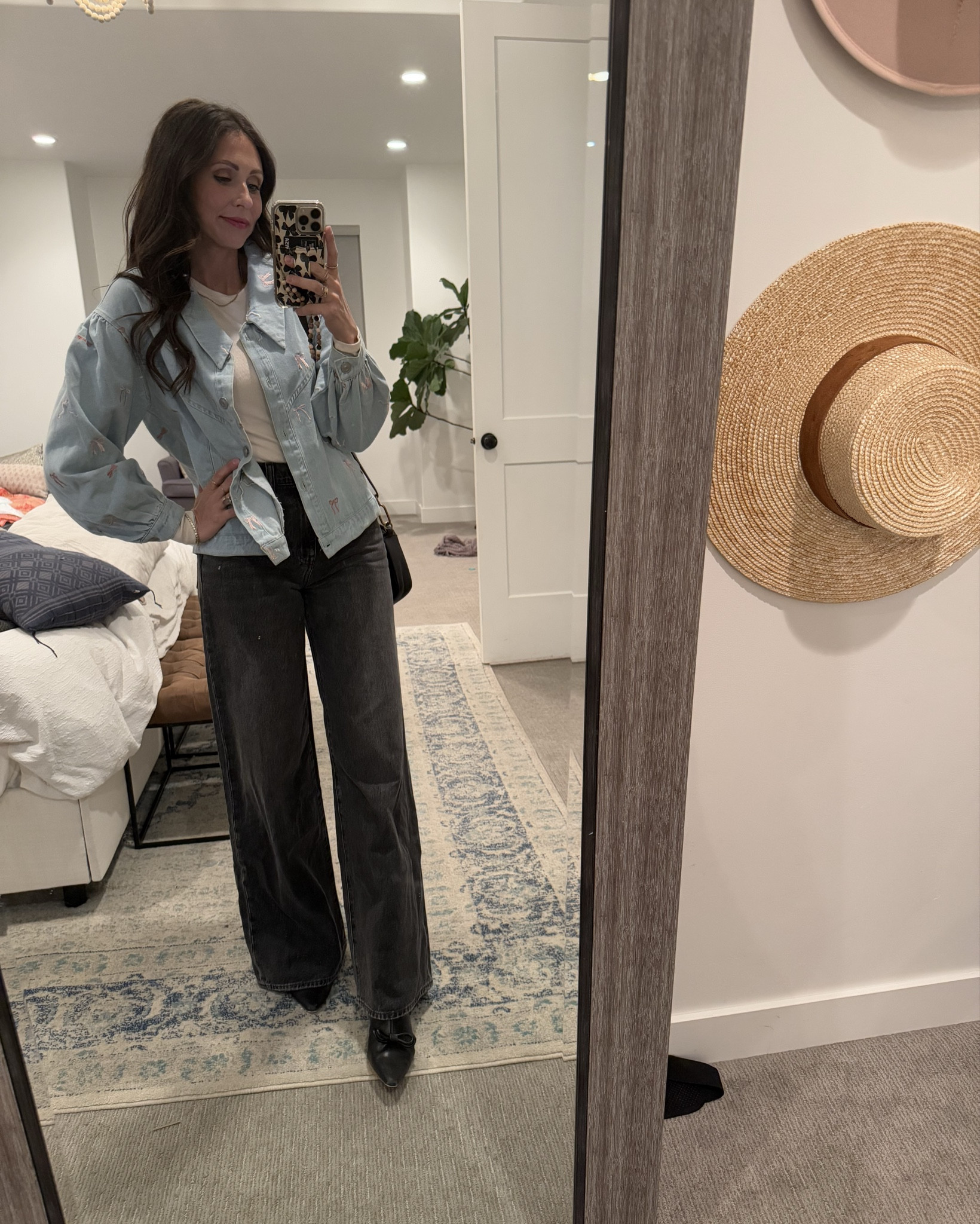 Honestly the denim jacket of my dreams. The sleeves are to die for and I can’t get enough of the embroidered bows. These wide leg Madewell jeans are so cute with it too. Obsessed would be an understatement! One of those outfits worth repeating weekly if you ask me 😉

#LTKShoeCrush #LTKMostLoved #LTKStyleTip