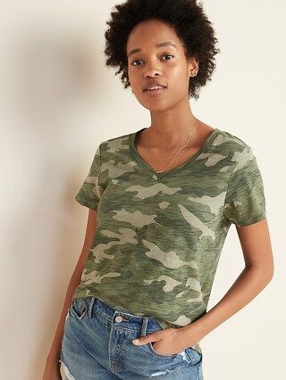 EveryWear Printed V-Neck Tee for Women | Old Navy (US)