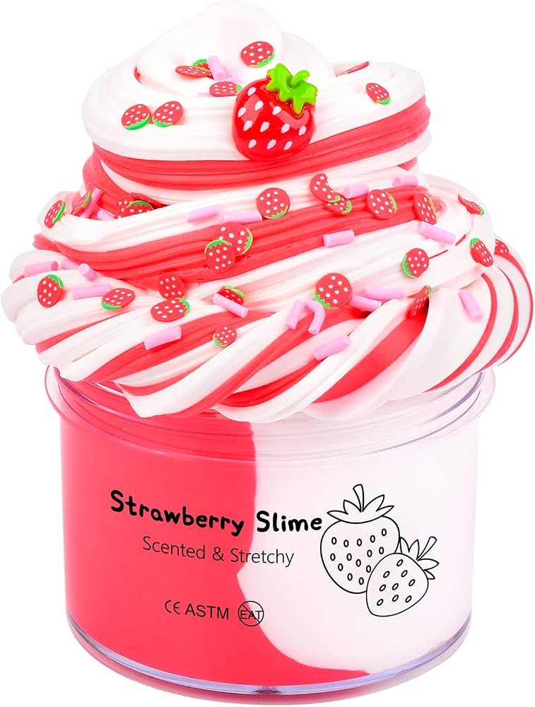 CIOAIWAE Butter Slime Kit,Strawberry Slime Super Soft and Non-Sticky, Party Favors Slime Toys for... | Amazon (US)