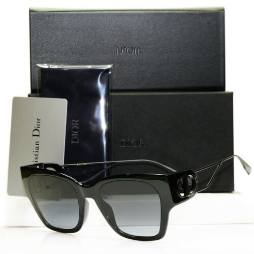 Authentic DIOR Womens Sunglasses 30 Montaigne 1 Square Glossy Black Oversized  | eBay | eBay US