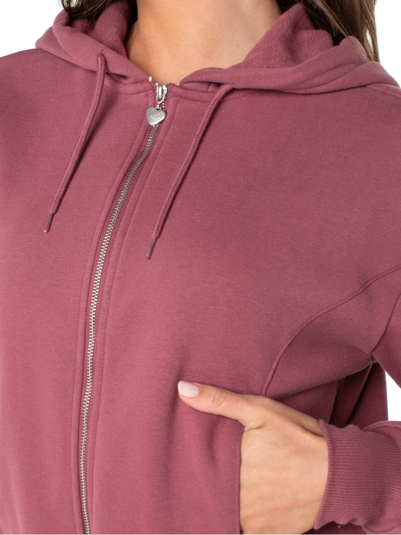 Celebrity Pink Women's and Women's Plus Zip Front Fleece Hoodie Sweatshirt, Sizes XS-4X | Walmart (US)
