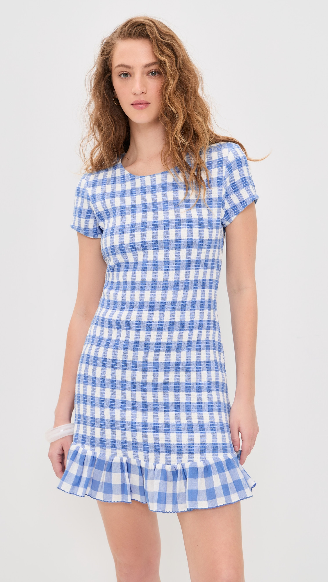 Cleobella June Mini Dress Blue Bonnet Gingham L | Shopbop