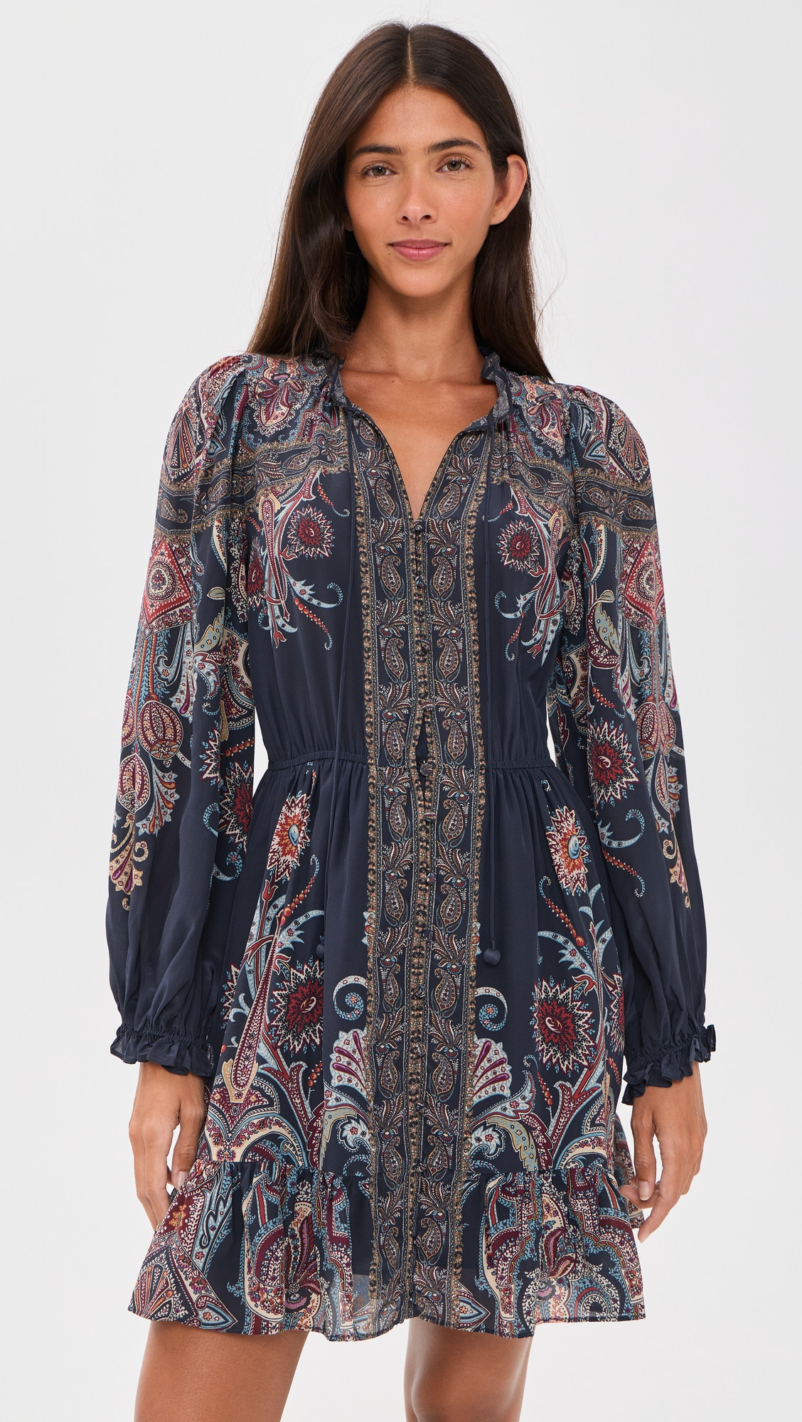 Sea Hyacinth Print Mini Dress Navy L | Shopbop